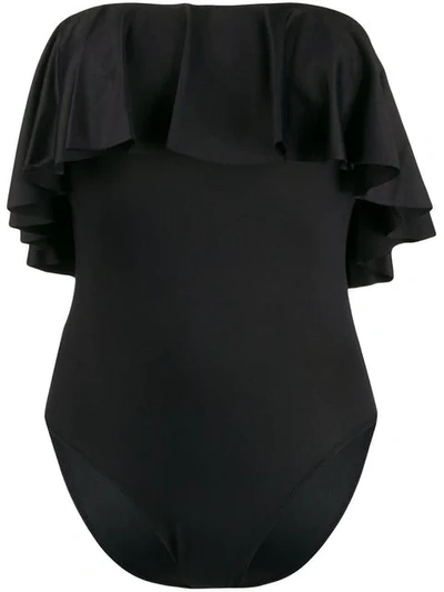 Mc2 Saint Barth Roxy Ruffled Swimsuit - Black