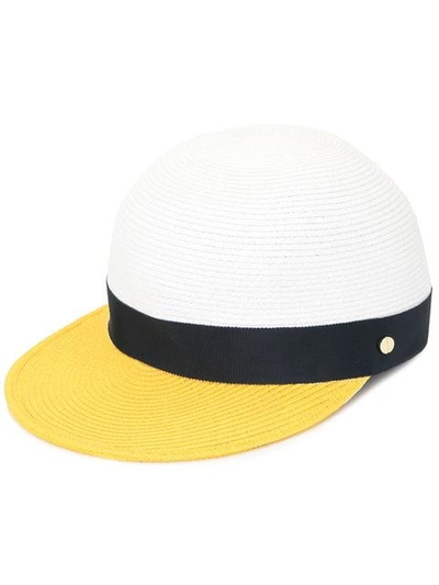 Comme Moi Colour-block Sun Hat In White
