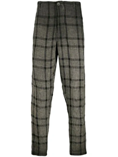 Transit Checked Trousers - Grey