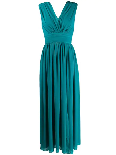 Blanca Flared Evening Dress - Green | ModeSens