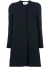 Goat Redgrave Collarless Coat In Blue