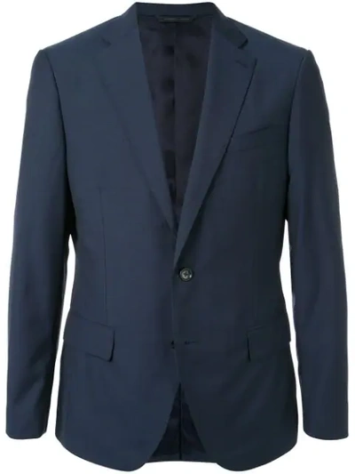 D'urban Textured Suit Jacket In Blue