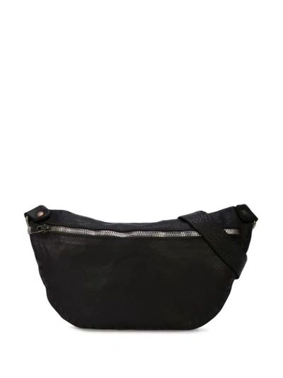 Guidi Textured Leather Belt Bag In Black