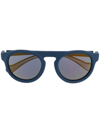 Moncler Bi-colour D-frame Acetate Sunglasses In Blue