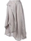 Marc Le Bihan Asymmetric Hem Skirt In Grey