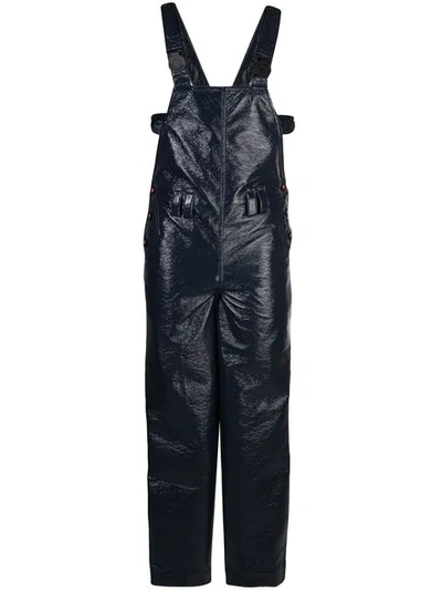 Angus Chiang Hexagon Pocket Dungarees In Blue