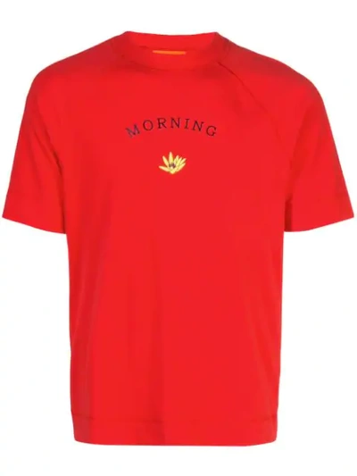 Angus Chiang Morning & Flower T-shirt In Red