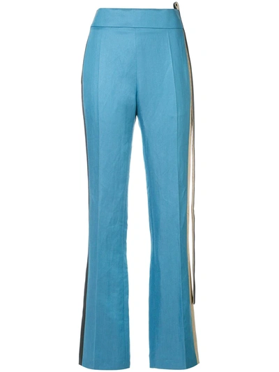 Haider Ackermann Band Detail Trousers In Blue