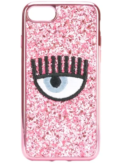 Chiara Ferragni Glittered Iphone 7 Case - Pink