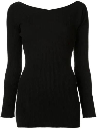 Live The Process Off-shoulder Sweater In Black