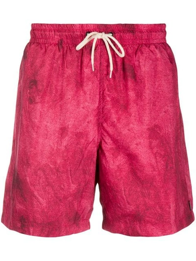 Paterson Drawstring Swim Shorts In Red