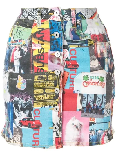 Ground Zero Printed Mini Skirt In Multicolour
