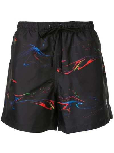 Marcelo Burlon County Of Milan 'lights' Badeshorts - Schwarz In Black