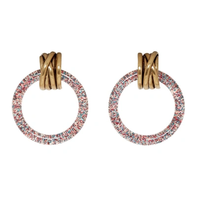 Balenciaga Glitter-effect Hoop Earrings In 7071 Pink G