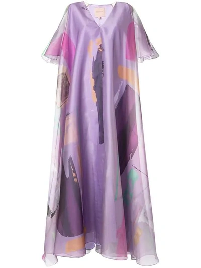 Roksanda Cyrilla V-neck Evening Dress - Purple