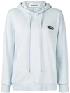 Ground Zero Tied Back Hoodie In Blue