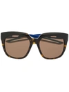 Balenciaga Hybrid D-frame Sunglasses In Brown