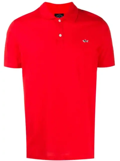 Paul & Shark Logo Polo T-shirt - Red