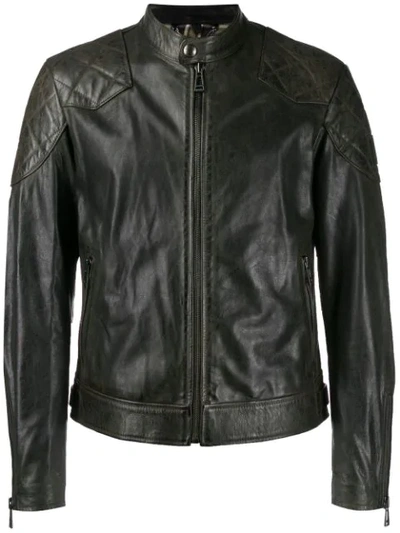 Belstaff Fitted Biker Style Jacket - Black