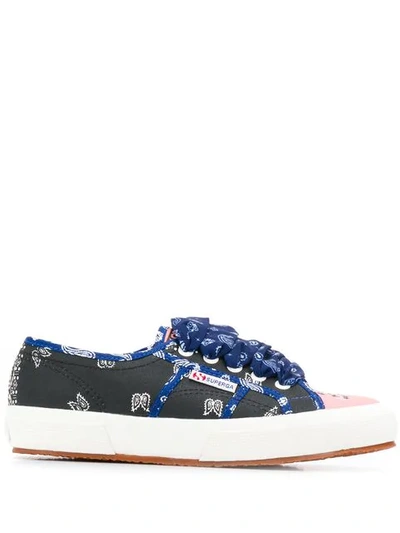 Superga X  Bandana Print Trainers In Blue