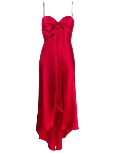 Pinko High-low Hem Long Dress In Red