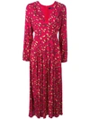 Andamane Abstract Print Maxi Dress In Red