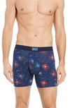 Saxx Ultra Fireworks Boxer Briefs In Navy Fireworks