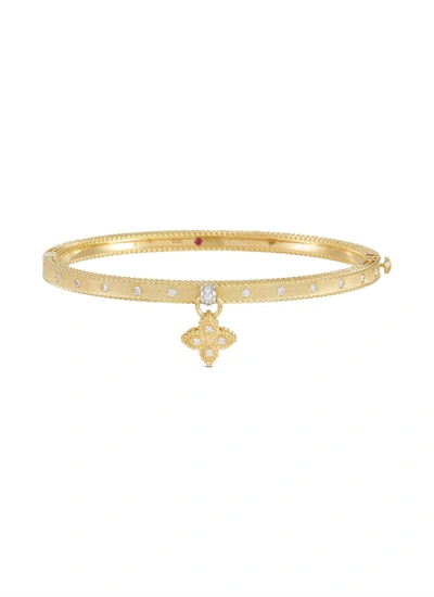 Roberto Coin Princess 18k Gold & Diamond Bangle Bracelet