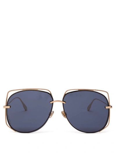 Dior Women's 61mm Stellair Wire Aviator Sunglasses In Blue