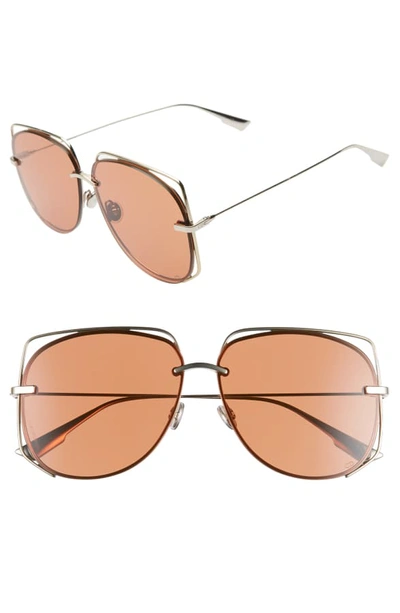 Dior 61mm Stellair Wire Aviator Sunglasses In Orange