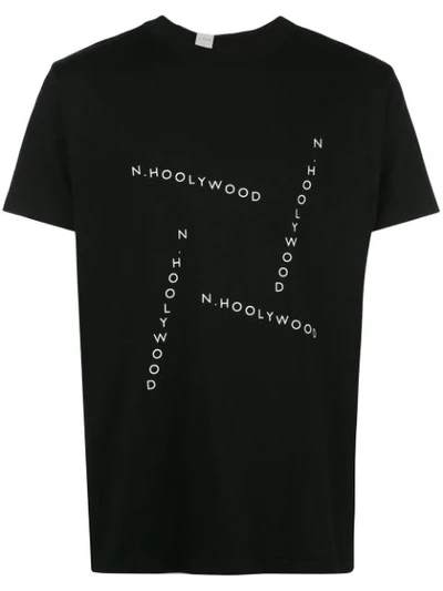 N.hoolywood Logo T-shirt In Black