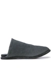 Guidi Canvas Slippers In Grey