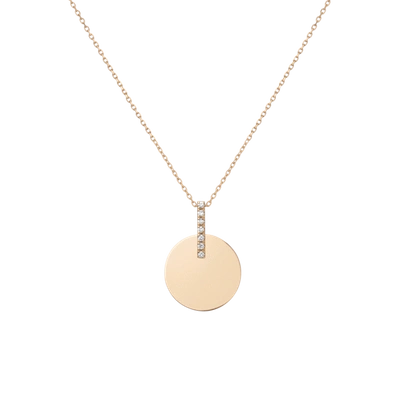 Aurate Gold Disk Necklace