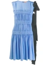 N°21 Micro Pleated Mini Dress In Blue