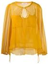 Dorothee Schumacher Patch Pocket Blouse In Yellow