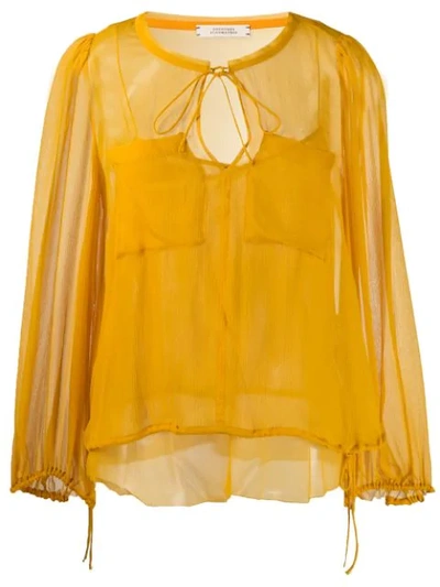 Dorothee Schumacher Patch Pocket Blouse In Yellow