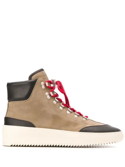 Fear Of God Sixth Collection Leather High-top Sneakers In Beige,black,white