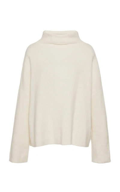 Vince Wool-cashmere Sweater In White