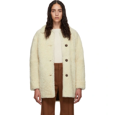 Isabel Marant Reversible Off-white Sarvey Coat In Beige