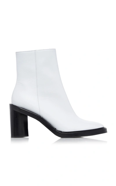 Acne Studios Booker Two-tone Leather Ankle Boots In White