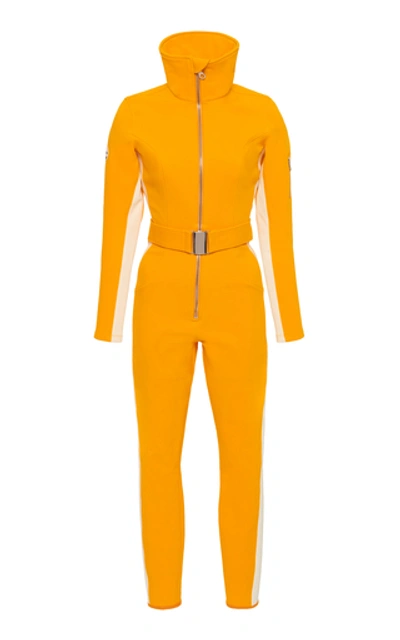 Cordova Striped Stretch-shell Snowsuit In Yellow