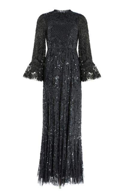 Needle & Thread Snowdrop Sequin-embellished Tulle Gown In Black