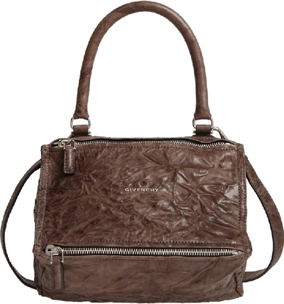 Givenchy 'small Pepe Pandora' Leather Crossbody Bag - Grey In Anthracite