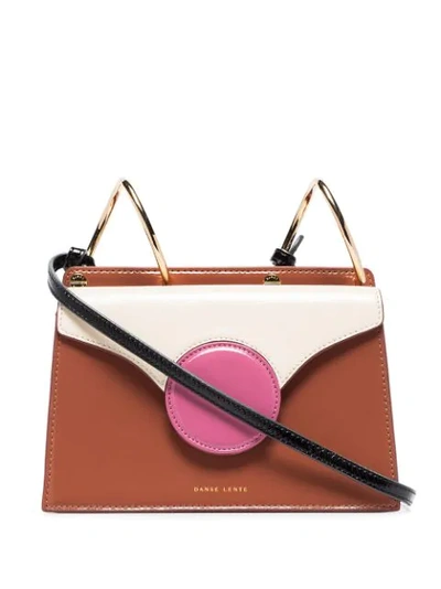 Danse Lente Phoebe Mini Color-block Patent-leather Shoulder Bag In Multicoloured