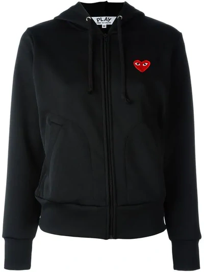 Comme Des Garçons Play Comme Des Garçons Logo Patch Hoodie In Black