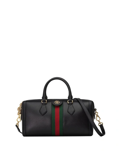 Gucci Ophidia Medium Top Handle Duffel Bag In Black