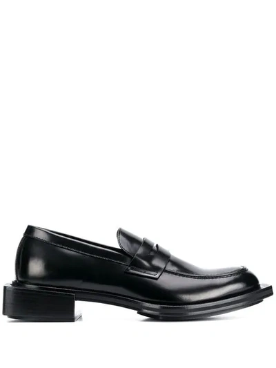 Alexander Mcqueen Chunky Heel Loafers In Black