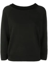 Nili Lotan Luka Jersey Sweater In Black