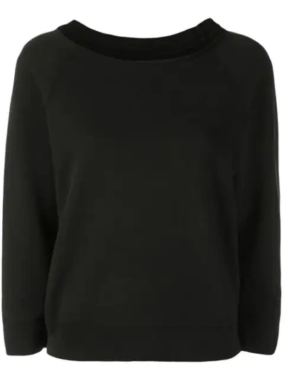 Nili Lotan Luka Jersey Sweater In Black