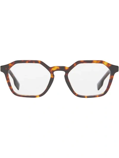 Burberry Geometric Optical Frames In Braun